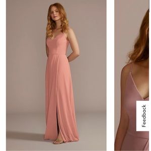 David’s Bridal bridesmaid dress size 6 Desert Coral shade